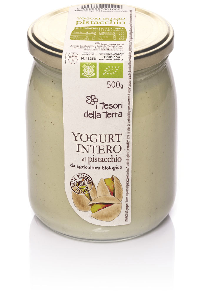 iTesoridellaTerra-Yogurt intero biologico-pistacchio 500g