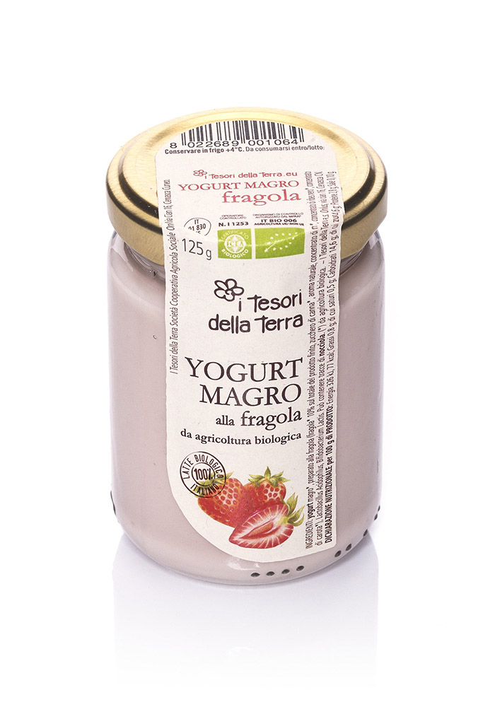 I Tesori della Terra Yogurt magro fragola 125g copia