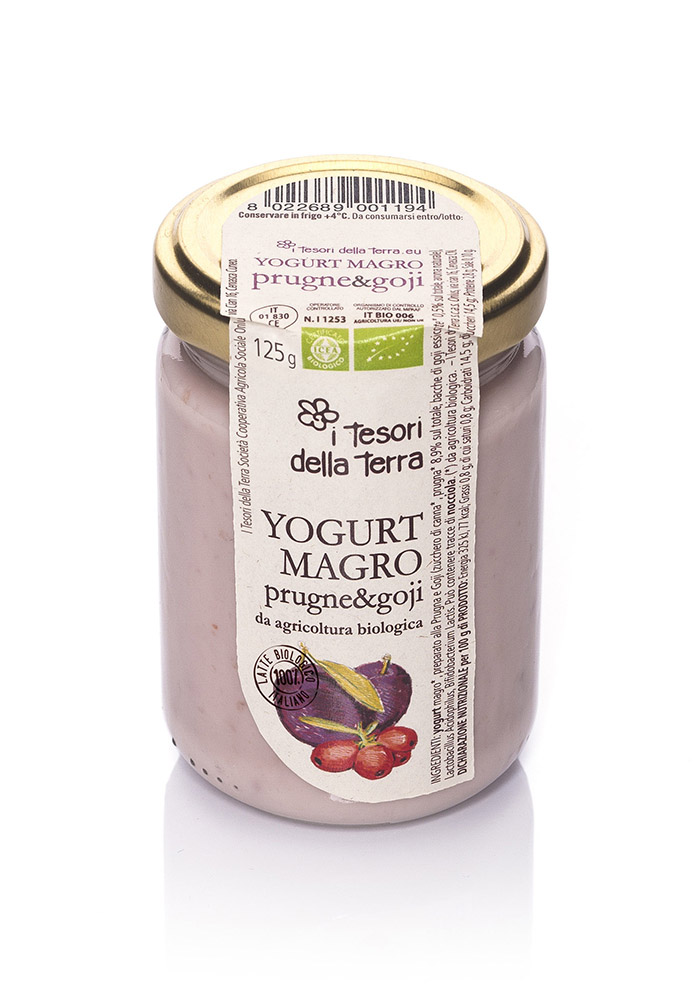 I Tesori della Terra Yogurt magro prugne e goji 125g copia